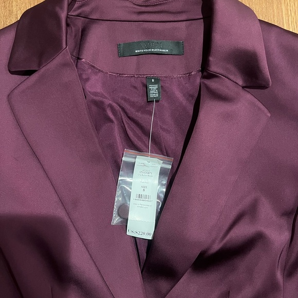 NWT White House Black Market Rich Purple Women's Blazer - Picture 2 of 5